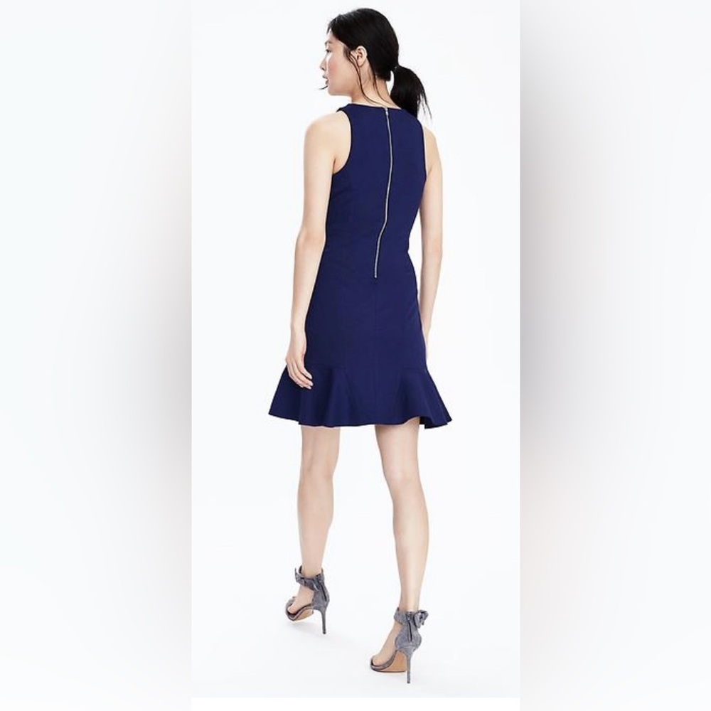 Banana Republic Sleeveless Blue Ponte Dress sz 0